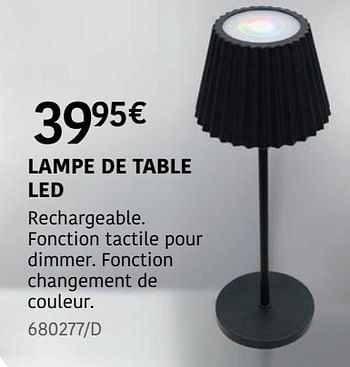 Promoties Lampe de table led - Huismerk - HandyHome - Geldig van 04/04/2024 tot 30/06/2024 bij HandyHome