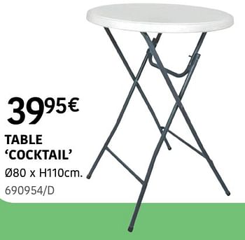 Promotions Table cocktail - Produit Maison - HandyHome - Valide de 04/04/2024 à 30/06/2024 chez HandyHome