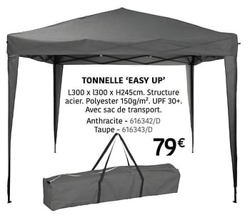 Promoties Tonnelle easy up - Huismerk - HandyHome - Geldig van 04/04/2024 tot 30/06/2024 bij HandyHome