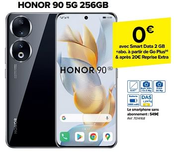 Promoties Honor 90 5g 256gb - Honor - Geldig van 10/04/2024 tot 22/04/2024 bij Carrefour