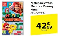 Promotions Nintendo switch mario vs. donkey kong - Nintendo - Valide de 10/04/2024 à 22/04/2024 chez Carrefour