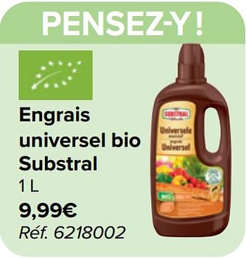 Promoties Engrais universel bio substral - Substral - Geldig van 10/04/2024 tot 22/04/2024 bij Carrefour