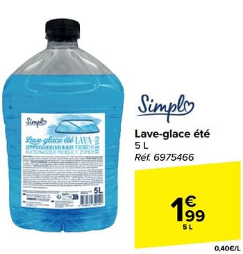 Promoties Lave-glace été - Simple - Geldig van 10/04/2024 tot 22/04/2024 bij Carrefour