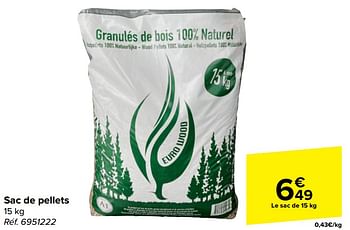 Promoties Sac de pellets - Huismerk - Carrefour  - Geldig van 10/04/2024 tot 22/04/2024 bij Carrefour
