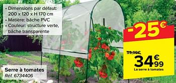 Promoties Serre à tomates - Huismerk - Carrefour  - Geldig van 10/04/2024 tot 22/04/2024 bij Carrefour