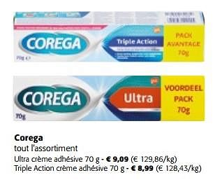 Promoties Corega tout l’assortiment - Corega - Geldig van 10/04/2024 tot 23/04/2024 bij Colruyt