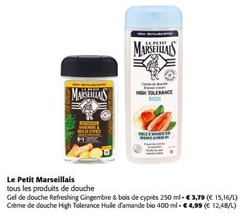 Promotions Le petit marseillais tous les produits de douche - Le Petit Marseillais - Valide de 10/04/2024 à 23/04/2024 chez Colruyt