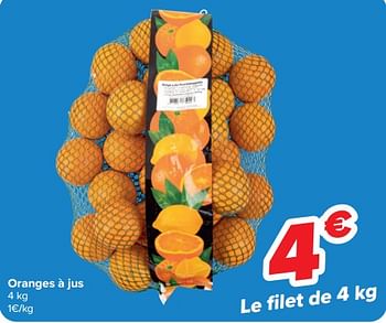 Promoties Oranges à jus - Huismerk - Carrefour  - Geldig van 10/04/2024 tot 22/04/2024 bij Carrefour