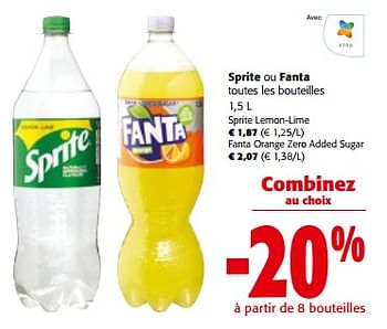 Promotions Sprite ou fanta toutes les bouteilles - Produit maison - Colruyt - Valide de 10/04/2024 à 23/04/2024 chez Colruyt