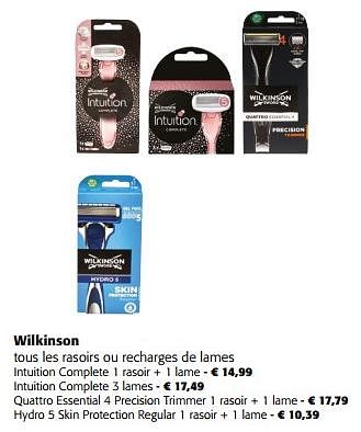 Promoties Wilkinson tous les rasoirs ou recharges de lames - Wilkinson - Geldig van 10/04/2024 tot 23/04/2024 bij Colruyt