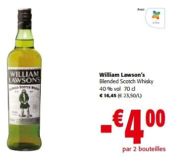 Promoties William lawson’s blended scotch whisky - William Lawson's - Geldig van 10/04/2024 tot 23/04/2024 bij Colruyt