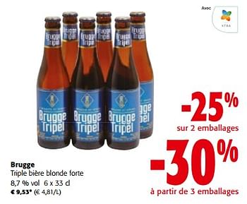Promoties Brugge triple bière blonde forte - Brugge - Geldig van 10/04/2024 tot 23/04/2024 bij Colruyt