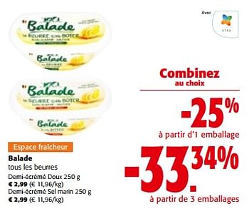 Promoties Balade tous les beurres - Balade - Geldig van 10/04/2024 tot 23/04/2024 bij Colruyt