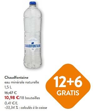 Promotions Chaudfontaine eau minérale naturelle - Chaudfontaine - Valide de 10/04/2024 à 23/04/2024 chez OKay