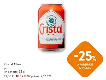 Promoties Cristal alken pils - Cristal - Geldig van 10/04/2024 tot 23/04/2024 bij OKay