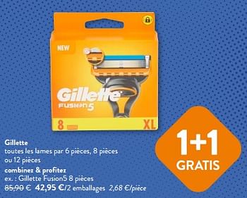 Promoties Gillette fusion5 - Gillette - Geldig van 10/04/2024 tot 23/04/2024 bij OKay