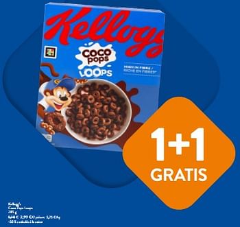 Promoties Kellogg’s coco pops loops - Kellogg's - Geldig van 10/04/2024 tot 23/04/2024 bij OKay