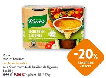 Promotions Knorr marmite de bouillon de légumes - Knorr - Valide de 10/04/2024 à 23/04/2024 chez OKay