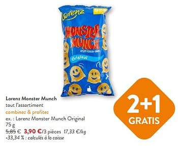Promotions Lorenz monster munch original - Lorenz Monster Munch - Valide de 10/04/2024 à 23/04/2024 chez OKay