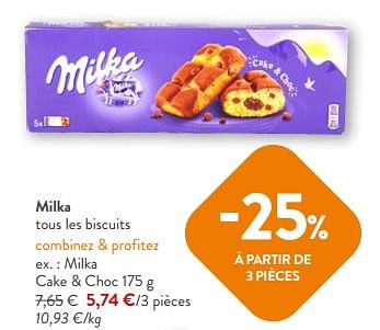 Promotions Milka cake + choc - Milka - Valide de 10/04/2024 à 23/04/2024 chez OKay