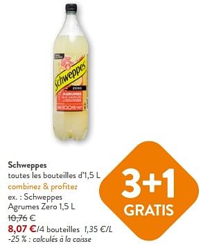 Promotions Schweppes agrumes zero - Schweppes - Valide de 10/04/2024 à 23/04/2024 chez OKay