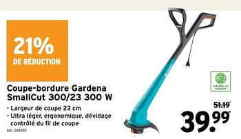 Promoties Coupe-bordure gardena smallcut 300-23 - Gardena - Geldig van 10/04/2024 tot 23/04/2024 bij Gamma