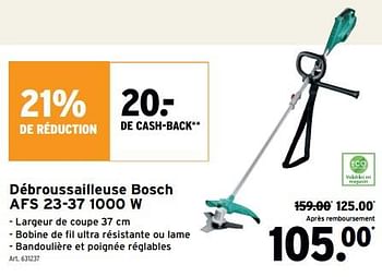 Promoties Débroussailleuse bosch afs 23-37 - Bosch - Geldig van 10/04/2024 tot 23/04/2024 bij Gamma
