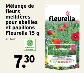 Promoties Mélange de fleurs mellifères pour abeilles et papillons fleurella - Fleurella - Geldig van 10/04/2024 tot 23/04/2024 bij Gamma