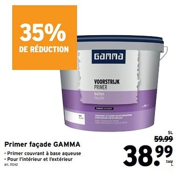 Promoties Primer façade gamma - Gamma - Geldig van 10/04/2024 tot 23/04/2024 bij Gamma