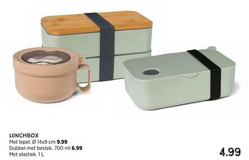 Promoties Lunchbox met lepel - Huismerk - Xenos - Geldig van 14/04/2024 tot 01/06/2024 bij Xenos