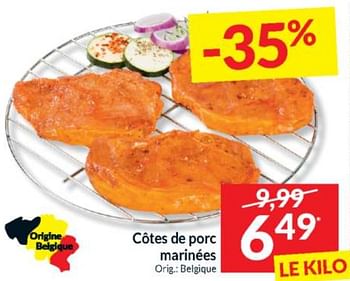 Promoties Côtes de porc marinées - Huismerk - Intermarche - Geldig van 16/04/2024 tot 21/04/2024 bij Intermarche
