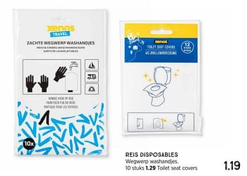 Promoties Reis disposables wegwerp washandjes - Huismerk - Xenos - Geldig van 14/04/2024 tot 01/06/2024 bij Xenos