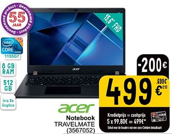 Promotions Acer notebook travelmate - Acer - Valide de 16/04/2024 à 22/04/2024 chez Cora