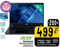 Promoties Acer notebook travelmate - Acer - Geldig van 16/04/2024 tot 22/04/2024 bij Cora