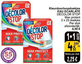 Promotions Kleurdoorloopdoekjes eau ecarlate décolor stop - Eau Ecarlate - Valide de 16/04/2024 à 22/04/2024 chez Cora