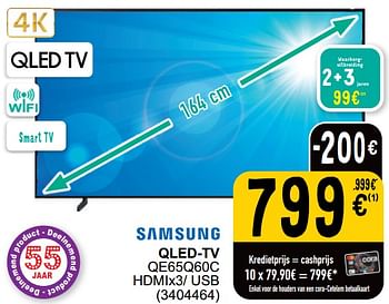 Promotions Samsung qled-tv qe65q60c - Samsung - Valide de 16/04/2024 à 22/04/2024 chez Cora