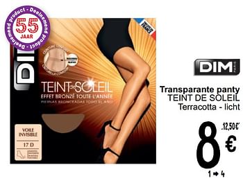 Promoties Transparante panty teint de soleil - Dim - Geldig van 16/04/2024 tot 22/04/2024 bij Cora