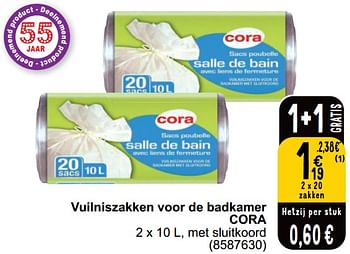 Promoties Vuilniszakken voor de badkamer cora - Huismerk - Cora - Geldig van 16/04/2024 tot 22/04/2024 bij Cora