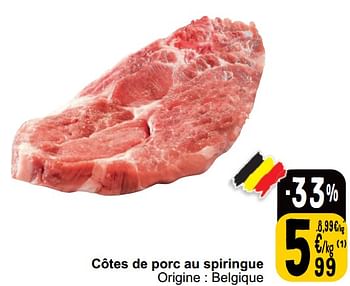 Promotions Côtes de porc au spiringue - Produit maison - Cora - Valide de 16/04/2024 à 22/04/2024 chez Cora