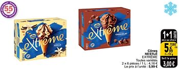 Promoties Cônes nestlé extrême - Nestlé - Geldig van 16/04/2024 tot 22/04/2024 bij Cora