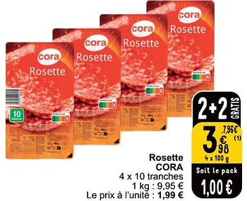 Promotions Rosette cora - Produit maison - Cora - Valide de 16/04/2024 à 22/04/2024 chez Cora