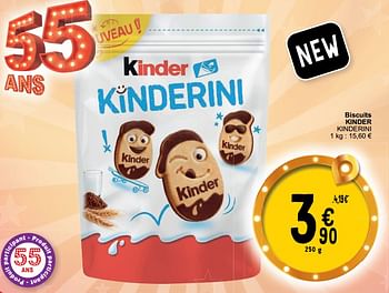 Promoties Biscuits kinder kinderini - Kinder - Geldig van 16/04/2024 tot 22/04/2024 bij Cora