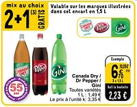 Promotions Canada dry - dr pepper - gini - Produit maison - Cora - Valide de 16/04/2024 à 22/04/2024 chez Cora