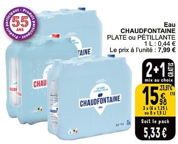 Promoties Eau chaudfontaine plate ou pétillante - Chaudfontaine - Geldig van 16/04/2024 tot 22/04/2024 bij Cora