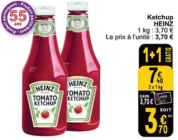 Promoties Ketchup heinz - Heinz - Geldig van 16/04/2024 tot 22/04/2024 bij Cora
