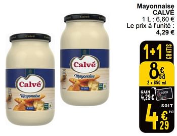 Promotions Mayonnaise calvé - Calve - Valide de 16/04/2024 à 22/04/2024 chez Cora