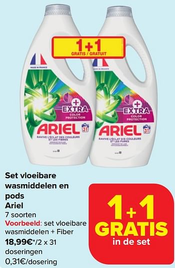 Promotions Set vloeibare wasmiddelen en pods ariel - Ariel - Valide de 17/04/2024 à 29/04/2024 chez Carrefour