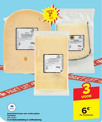 Promoties Assortiment kaas voor ronde prijzen carrefour - Huismerk - Carrefour  - Geldig van 17/04/2024 tot 29/04/2024 bij Carrefour