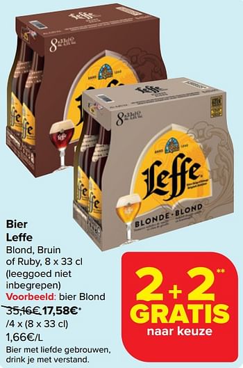 Promotions Bier leffe - Leffe - Valide de 17/04/2024 à 29/04/2024 chez Carrefour