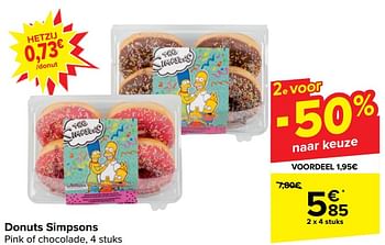 Promotions Donuts simpsons - Produit maison - Carrefour  - Valide de 17/04/2024 à 29/04/2024 chez Carrefour